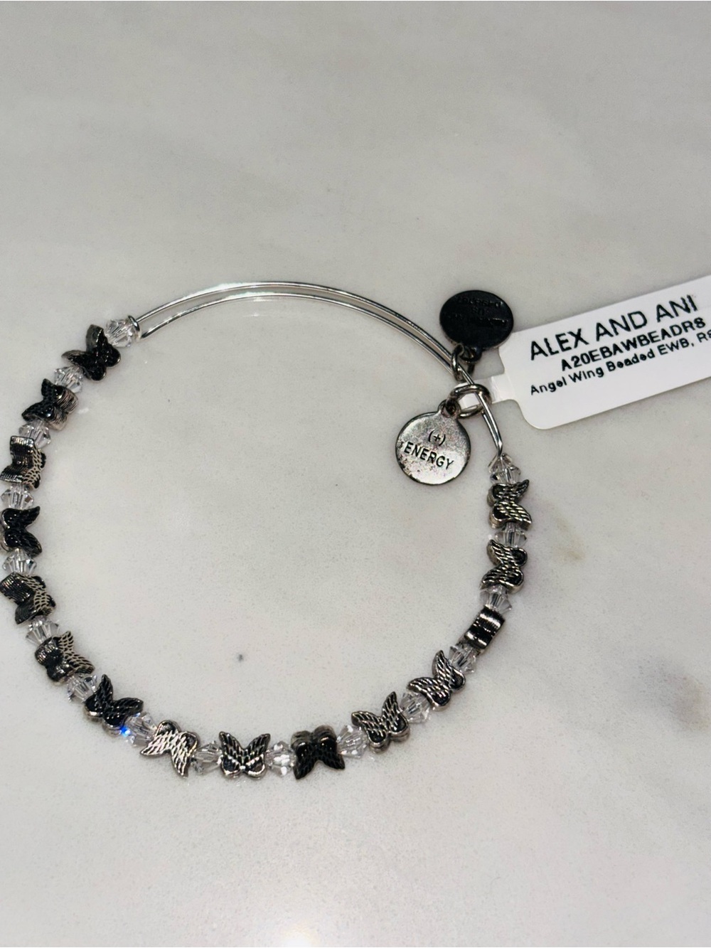 New ✨Alex and Ani Silver Angel Wing Beaded Bracelet - Silver - Picture 2 of 2